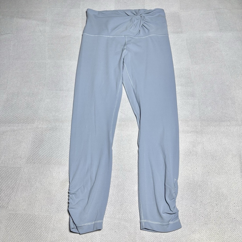 Lululemon Align High Rise Crop 23" Twist Waist Ruched Leggings‎ Women's Size 6